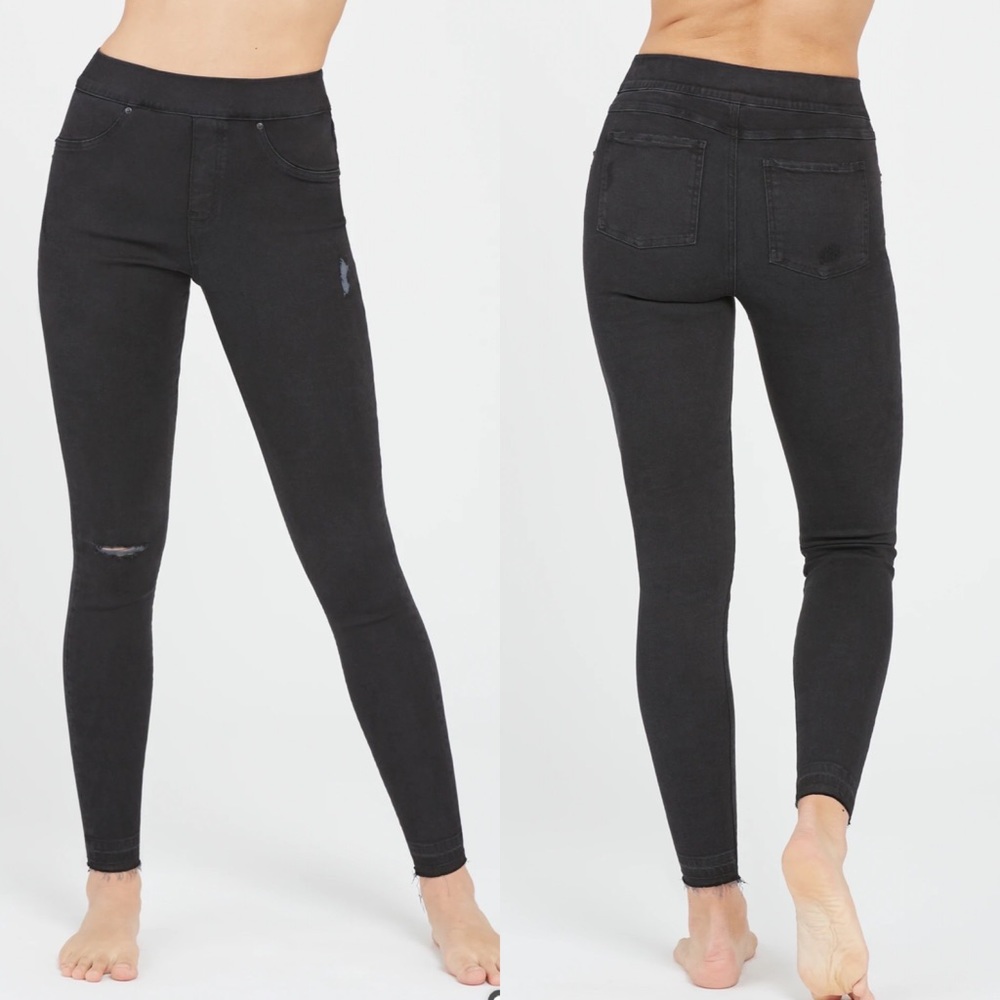 Spanx Vintage Distressed Ankle Skinny Jeans, Small